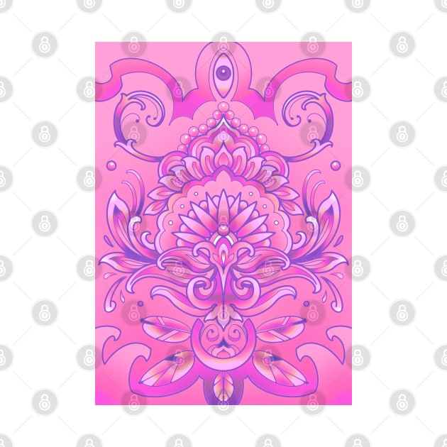 pink mandala pattern by weilertsen