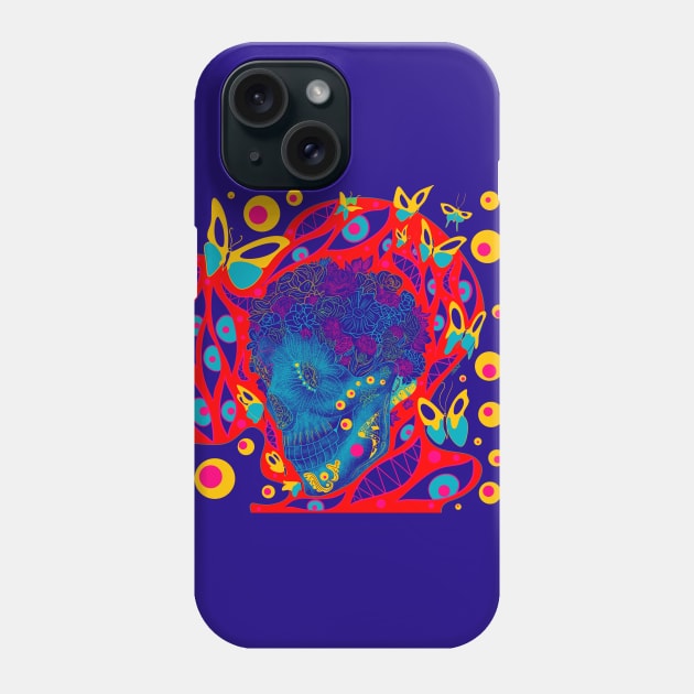 skull monster in Mayan pride pattern ecopop Phone Case by jorge_lebeau