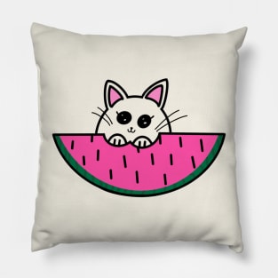 Watermelon cat Pillow