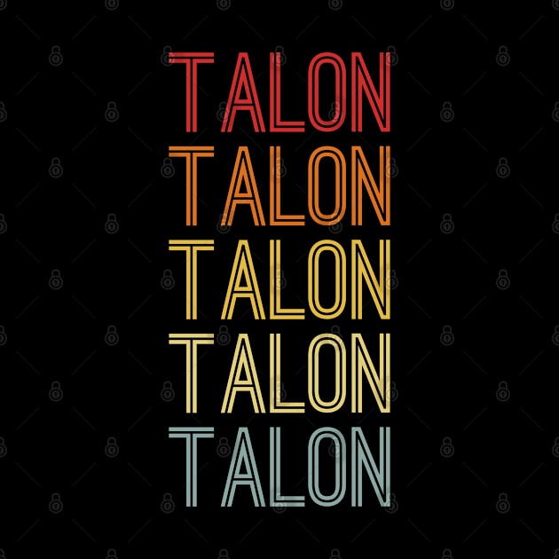 Talon Name Vintage Retro Pattern by CoolDesignsDz