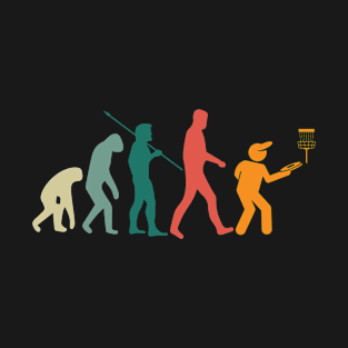 Vintage Retro Disc golf evolution T-Shirt