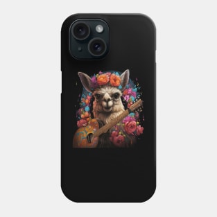 Llama Playing Guitar Phone Case