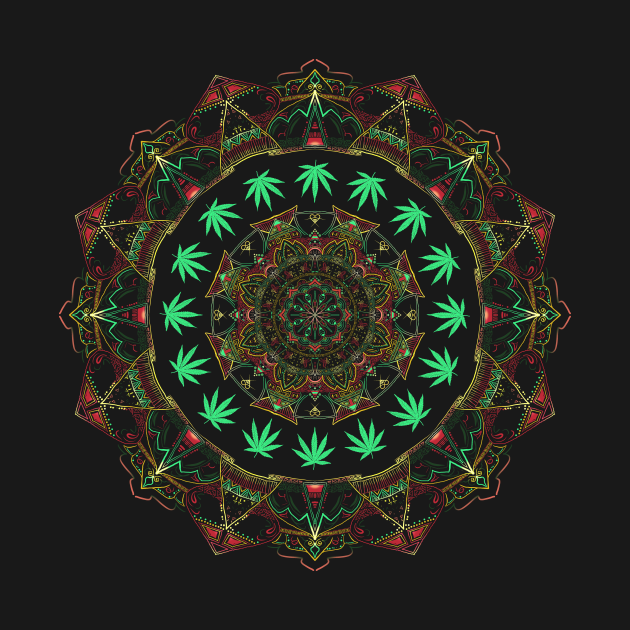 Weed Leaves Mandala Hippie Boho Pot Florar Drawing - Weed ... Perfect size for festivals, date nights or walking to dinner.