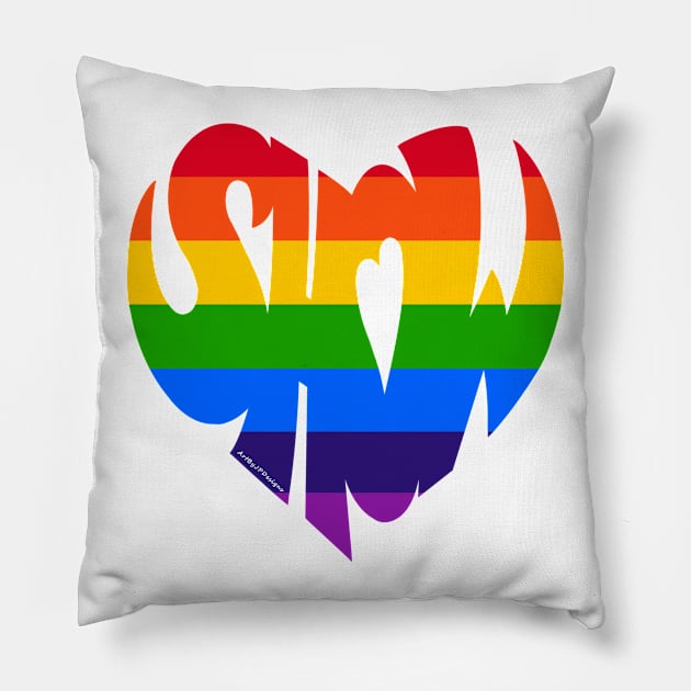 Pride Love Pillow by ArtByJPDesigns