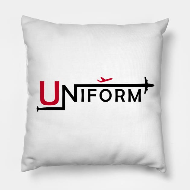 UNIFORM Aviation Phonetic Alphabet Pilot Airplane Pillow by For HerHim