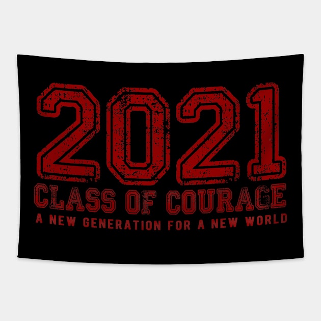 2021 Class of Courage in Red Tapestry by Jitterfly