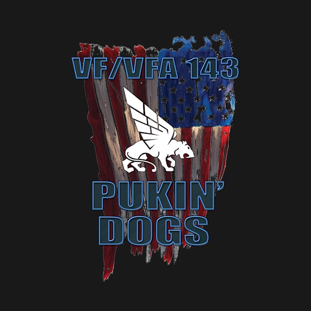 143 Dog Distressed Flag by Kotic