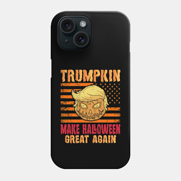 Trumpkin Make Halloween Great Again Funny Trump Halloween Phone Case by Charaf Eddine