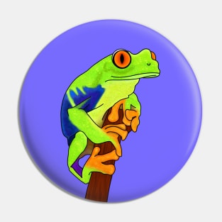 Red eyes frog Pin