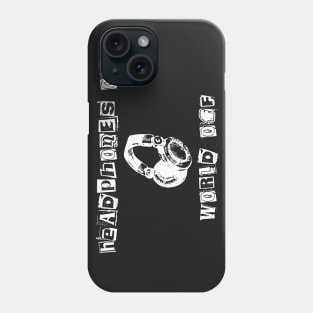 Headphone On World Off White Phone Case