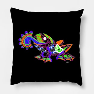 leap and crazy frog ecopop in totonac mexican patterns of joy Pillow