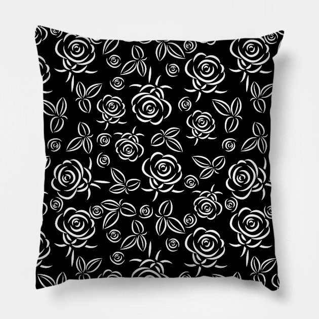 Roses pattern Pillow by Julia_Faranchuk