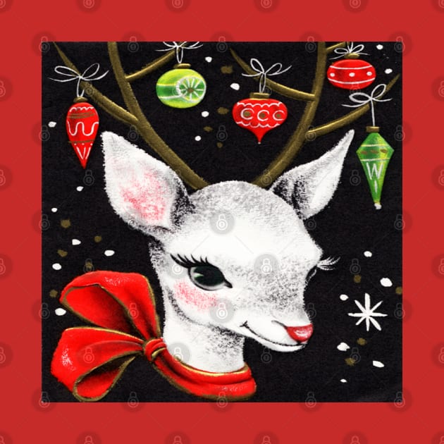 Vintage Christmas Reindeer by tfortwo