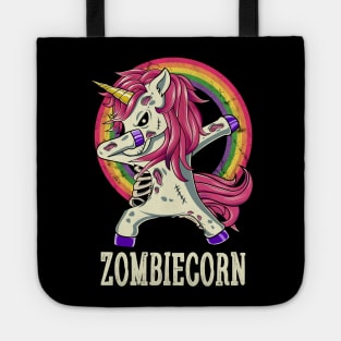 Zombiecorn Zombie Dabbing Unicorn Halloween Costume Tote