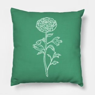 Buttercup white outlines Pillow