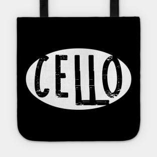 Cello Oval Rough White Text Tote