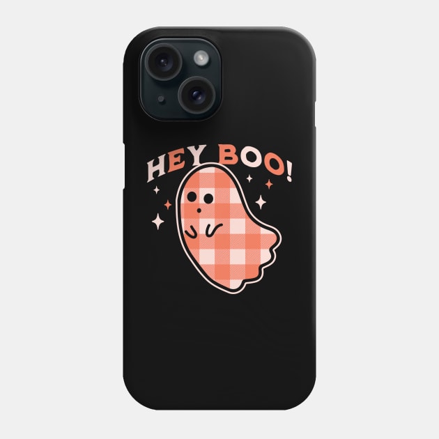 Hey Boo Ghost Creepy Cute Halloween Phone Case by OrangeMonkeyArt