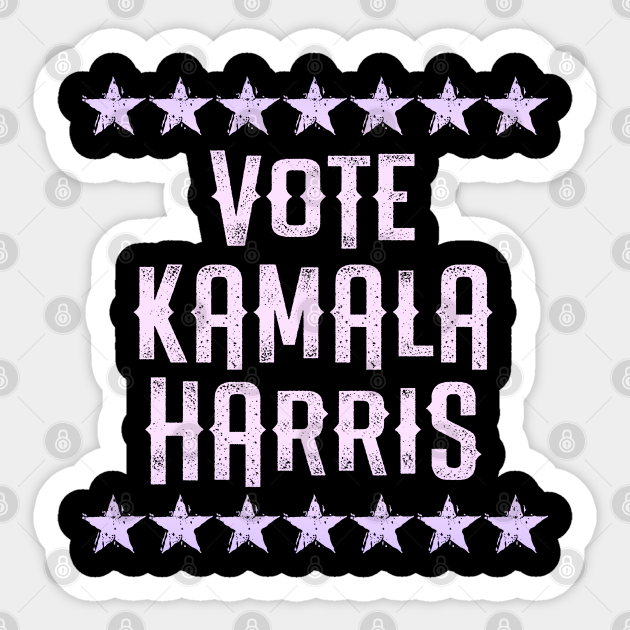 Vote for Kamala Harris, Vice President. Power to women of color. Presidential election. Byedon 2020. Trump, Pence out now. Trumpless future. Joe Biden. Politics. Vintage distressed graphic - Vote Kamala Harris - Sticker