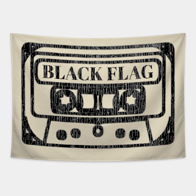 Black flag cassette Tapestry by Scom