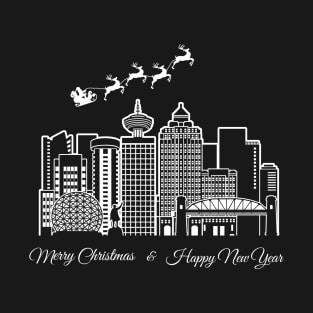 Merry Christmas Happy New Year Vancouver Canada T-Shirt