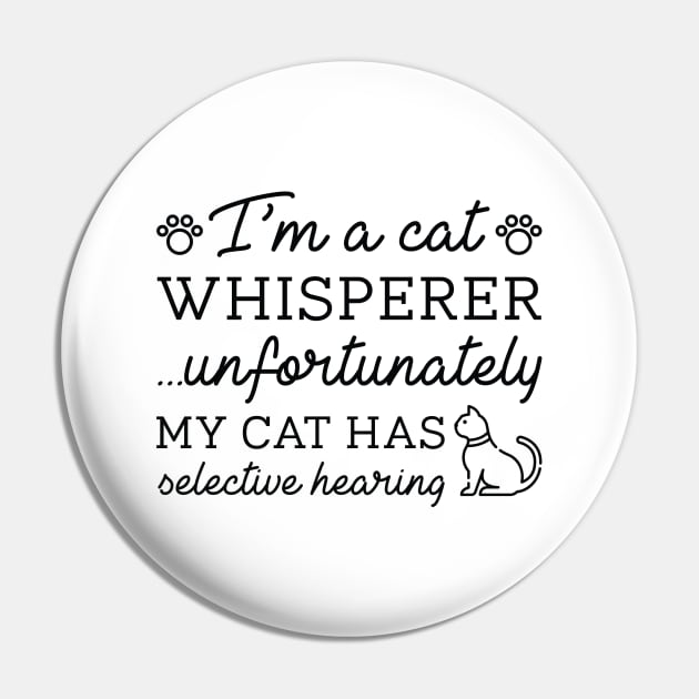 Cat Whisperer Pin by LuckyFoxDesigns