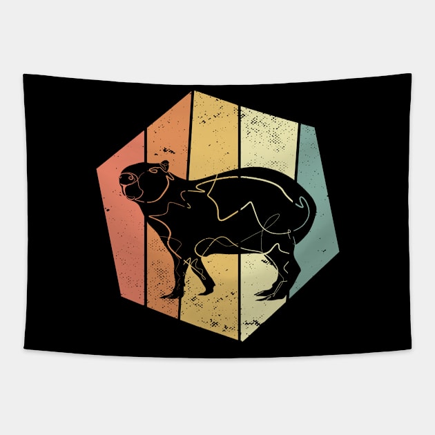 Capybara Vintage Tapestry by Teeladen