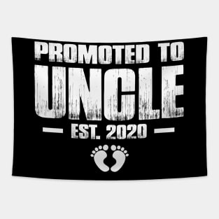 Promoted to Uncle 2020 Funny Father's Day Gift Ideas New Uncle Tapestry