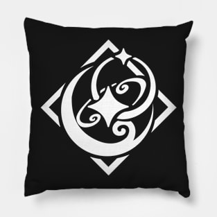 Genshin Impact Mona Emblem - White Pillow