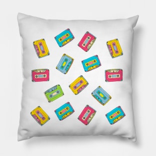 Colorful Music Cassette Tapes Pillow