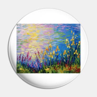 Irises by the pond Pin