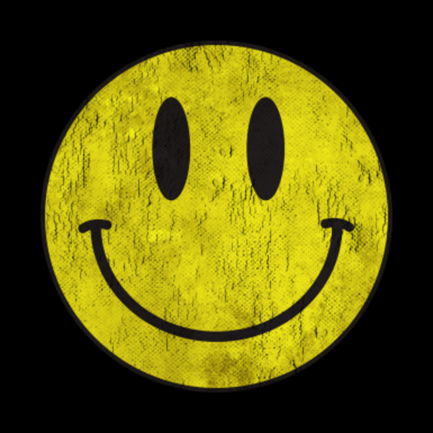 Acid House Smile, Distressed Smiley Face Mask TeePublic
