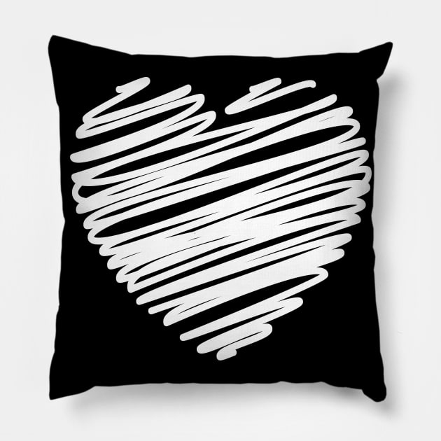 Heart shape design for valentines day gift Pillow by KazSells