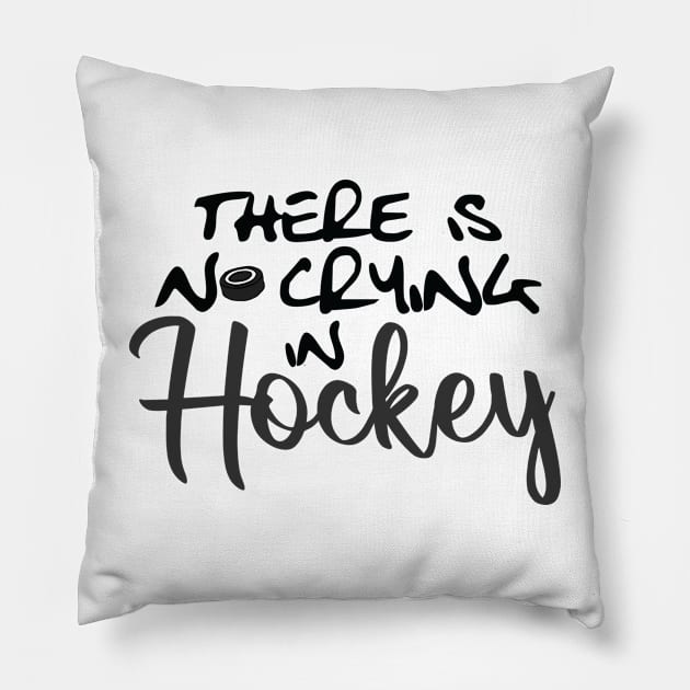 No Crying in Hockey Pillow by Lusy