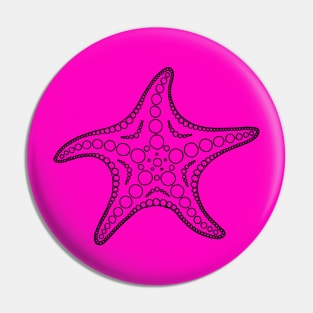 Starfish (black/pink) Pin