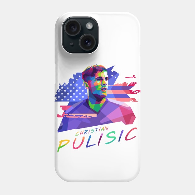 CHRISTIAN PULISIC WPAP Phone Case by erikhermawann22