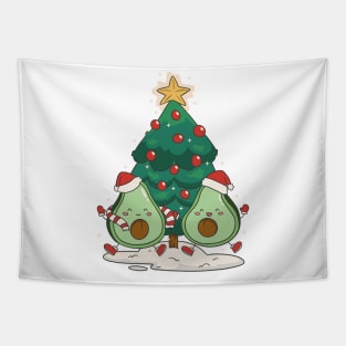 Avocado Christmas P R t shirt Tapestry