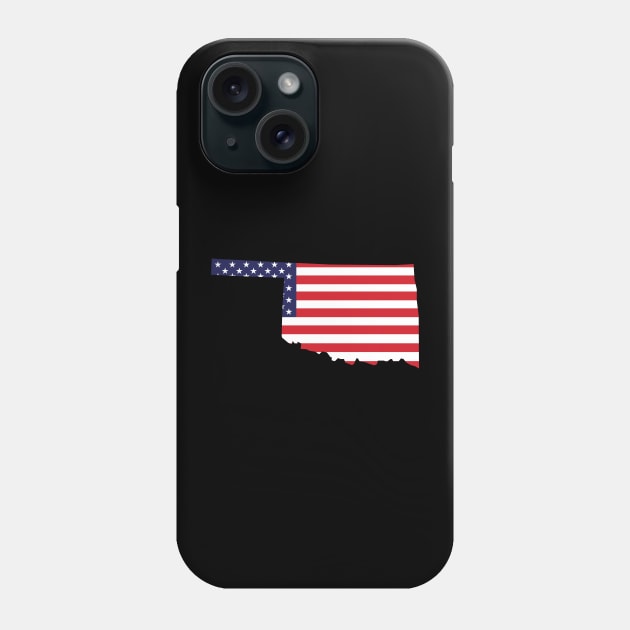 Oklahoma State Shape Flag Background Phone Case by anonopinion