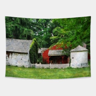 Farms - Red Farm Shed Tapestry