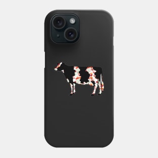 Watercolor Poppy Dairy Cow Silhouette  - NOT FOR RESALE WITHOUT PERMISSION Phone Case