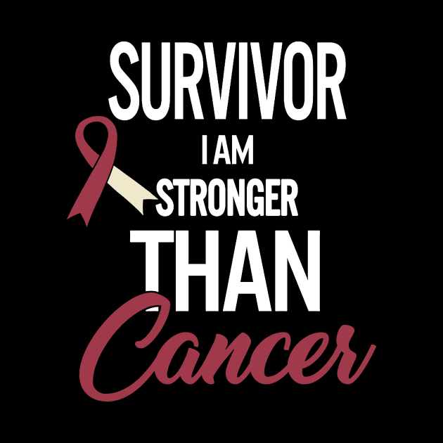 Throat Cancer Survivor I Am Stronger Than Cancer Oral Head by Phylis Lynn Spencer