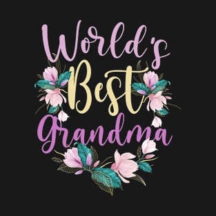 Family World's Best Grandma Tee Funny Grandma Ever Gift T-Shirt