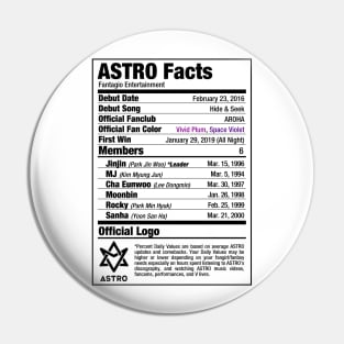 ASTRO Nutritional Facts Pin