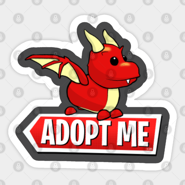 Cute Red Dragon Adopt Me Sticker Teepublic - roblox adopt me dragon