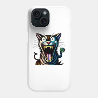 Cat scream Phone Case