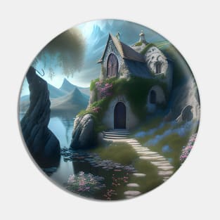 Fantasy Cottage Artwork Pin