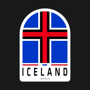 Iceland Flag Sticker, For Iceland Lovers T-Shirt