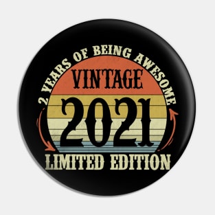 Vintage 2021 Limited Edition 3 Year Old Gifts 3rd Birthday Pin