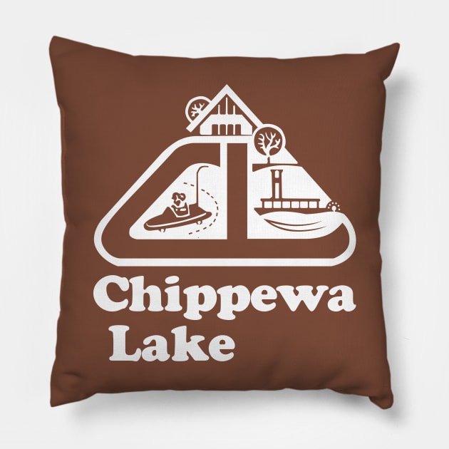 Chippewa Lake Park Pillow by carcinojen