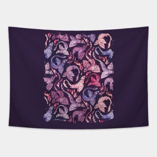 Dragon fire dark pink & purple Tapestry