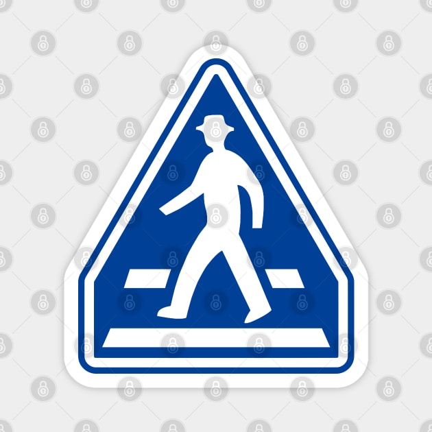 Japanese Pedestrian Crossing Sign Magnet by MrK Shirts